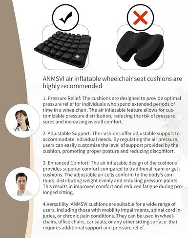 Everywhere Comfort Seat Cushion with Built-in Pump - Lightweight Foldable Air Cushion for Stadium, Travel, Office & Outdoor Seating - Ergonomic Pressure Relief Pad, 0.8 lb in Saudi Arabia