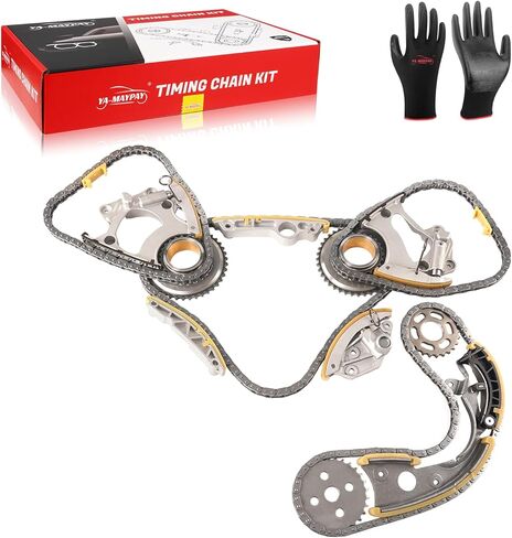 Engine Timing Chain Kit W/Sprocket & Tensioner & Guide Compatible with Audi Q5 Q7 S4 A4 A5 A6 A7 A8 3.0L OE# 06E109465BC 06E109465 06E109465AS 079109507AK in Saudi Arabia