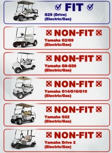 Heavy Duty Nerf Bars/Running Boards for Yamaha G29 Drive Golf Cart (2007 to 2016 Gas & Electric - Set of 2) in Saudi Arabia