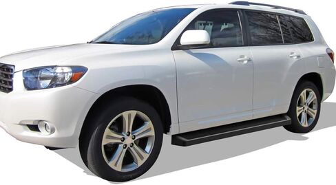 طراز لوحات الجري السوداء APS متوافق مع Toyota Highlander 2008-2013 (قضبان Nerf الجانبية والخطوات الجانبية) in Kuwait