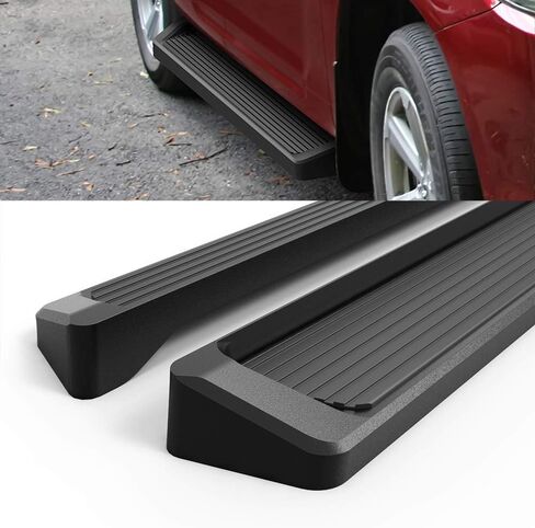 طراز لوحات الجري السوداء APS متوافق مع Toyota Highlander 2008-2013 (قضبان Nerf الجانبية والخطوات الجانبية) in Kuwait