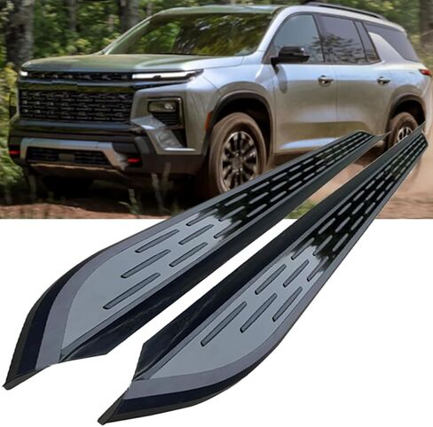 All Black Running Board Side Step Fits for Chevy Traverse 2024 2025 2026 Aluminum Side Bar Car Protect Stairs Pedals with Mounted Brackets Screws 2PCS/Set in Saudi Arabia