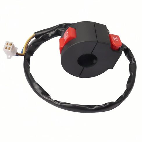 2 Function Left Starter Kill Switch 4-Wire Ignition Key Switch & A7TC Spark Plug Kit Fits 7/8" (22mm) Handlebars for 50cc 70cc 90cc 110cc 125cc ATV Quad Go Kart Dirt Bike TaoTao Coolster Sunl in Saudi Arabia