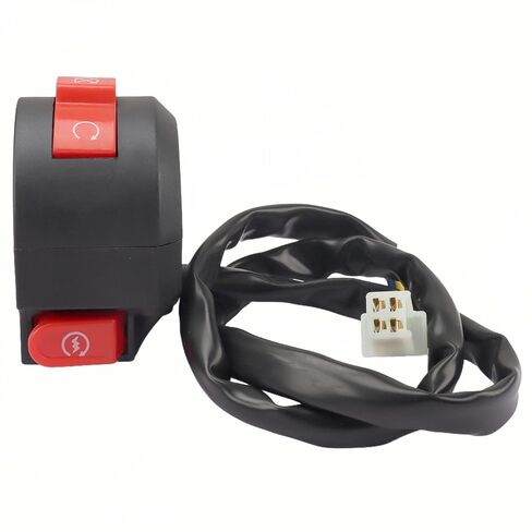 2 Function Left Starter Kill Switch 4-Wire Ignition Key Switch & A7TC Spark Plug Kit Fits 7/8" (22mm) Handlebars for 50cc 70cc 90cc 110cc 125cc ATV Quad Go Kart Dirt Bike TaoTao Coolster Sunl in Saudi Arabia
