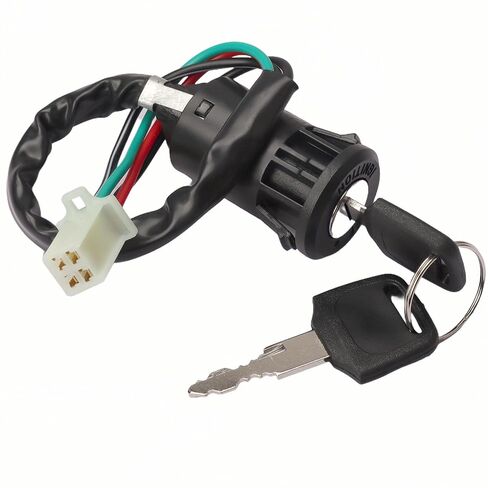 2 Function Left Starter Kill Switch 4-Wire Ignition Key Switch & A7TC Spark Plug Kit Fits 7/8" (22mm) Handlebars for 50cc 70cc 90cc 110cc 125cc ATV Quad Go Kart Dirt Bike TaoTao Coolster Sunl in Saudi Arabia