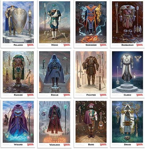 Dungeons & Dragons Class Cards and D20 Flip Coin in Saudi Arabia