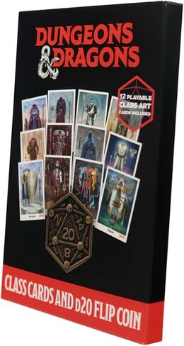 Dungeons & Dragons Class Cards and D20 Flip Coin in Saudi Arabia