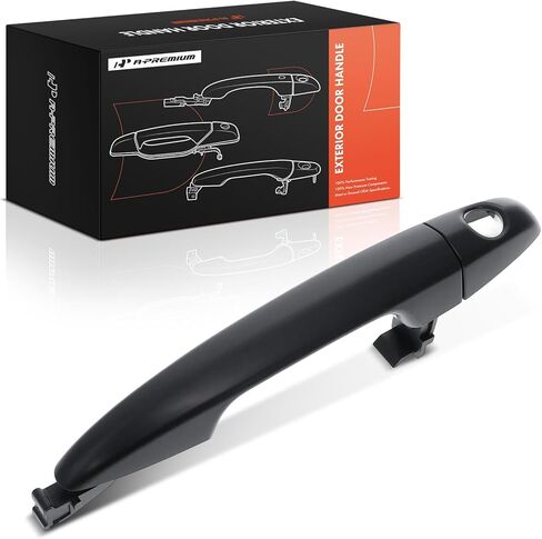 A-Premium Front Driver or Passenger Side Exterior Door Handle with Keyhole Compatible with Kia NIRO 2017-2022 5Door 5P, Without Smart Entry System, Black in Kuwait