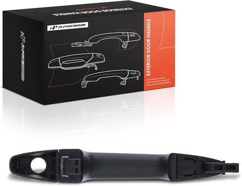 A-Premium Front Driver or Passenger Side Exterior Door Handle with Keyhole Compatible with Kia NIRO 2017-2022 5Door 5P, Without Smart Entry System, Black in Kuwait