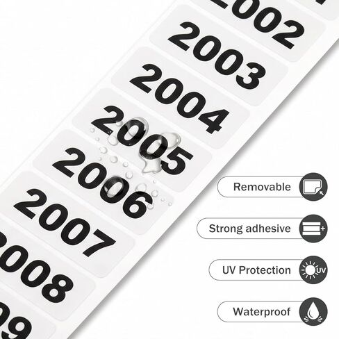 ملصقات أرقام متتالية 2001-3000 ملصقات جرد الفينيل 1.6 × 0.8 بوصة ملصقات مرقمة ذاتية اللصق مقاومة للماء لمستلزمات تصنيف تخزين المستودعات in Kuwait
