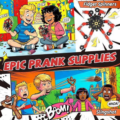 51PCS Prank Kit for Kids - Ultimate Practical Joke Toys Set - Prank Stuff for April Fools Day, Halloween, Christmas - Funny Gag Gifts Pack Box for Kids in Saudi Arabia