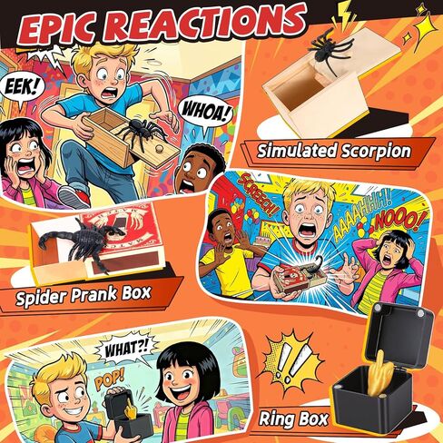 51PCS Prank Kit for Kids - Ultimate Practical Joke Toys Set - Prank Stuff for April Fools Day, Halloween, Christmas - Funny Gag Gifts Pack Box for Kids in Saudi Arabia