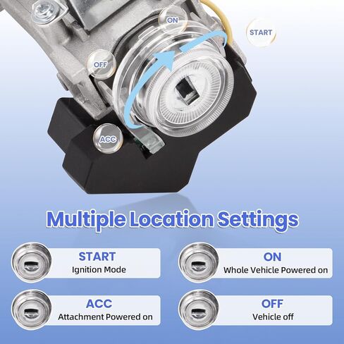 Ignition Switch Lock Cylinder Assembly with 2 Remote Key Compatible with Honda Accord 2013-2017 2.0L 2.4L 3.5L Replaces# 39730-T2A-A0 in Saudi Arabia