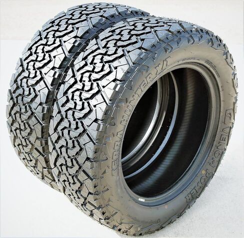 مجموعة من 2 (اثنين) إطارات Venom Power Terra Hunter X/T XT Truck/SUV All-Terrain Mud للطرق الوعرة - 275/60R20 275/60/20 275/60-20 115T نطاق التحميل SL 4-Ply BSW جدار جانبي أسود in Kuwait