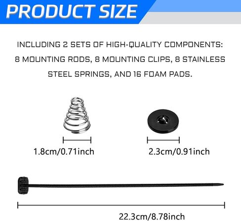 Radiator Fan Zip Ties Electric Automotive Fan Mounting Kit Cooler Tie Down Kit, Electric Cooler Radiator Fans Cooling Fans Transmission Mount Hold Down Clip for Universal Car SUV Truck Vehicle in Kuwait