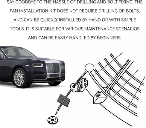 Radiator Fan Zip Ties Electric Automotive Fan Mounting Kit Cooler Tie Down Kit, Electric Cooler Radiator Fans Cooling Fans Transmission Mount Hold Down Clip for Universal Car SUV Truck Vehicle in Kuwait