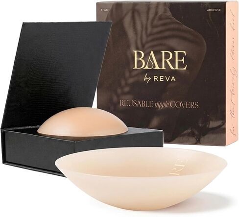 Premium Nipple Covers 100x Use - Adhesive Silicone Nipple Pasties with Travel Box - Soft Matte Reusable Pasties in Saudi Arabia