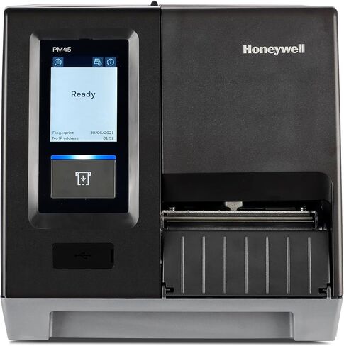 Honeywell PM45A Industrial Thermal Transfer Label Printer, 203 DPI, Full Touch Display, Ethernet, US Power Cord, Model PM45A10000000201, Includes Print Plus Service SVCPM45-WPR2 in Kuwait