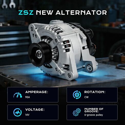 ZSZ NEW 373002G061 Alternator For Hyundai Sonata 2015-2019,Hyundai Santa Fe 2017-2020,Kia Optima 2016-2020,Kia Sorento 2016-2020, Sportage 2017-2021, 12V 1.8KW Alternator Replaces 104211-8790 11953N in Kuwait