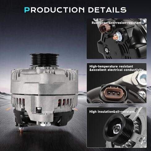 ZSZ NEW 373002G061 Alternator For Hyundai Sonata 2015-2019,Hyundai Santa Fe 2017-2020,Kia Optima 2016-2020,Kia Sorento 2016-2020, Sportage 2017-2021, 12V 1.8KW Alternator Replaces 104211-8790 11953N in Kuwait