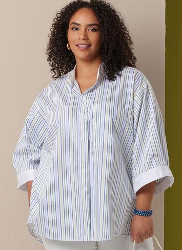 حزمة نمط خياطة قمصان نسائية فضفاضة جدًا من Butterick B7041BB، رمز التصميم B7041، مقاسات 20W-28W in Kuwait