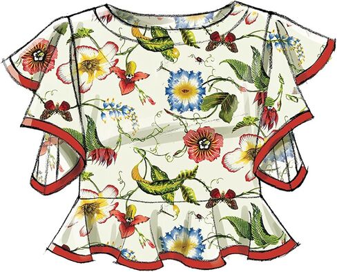 McCall's Patterns Misses' Tops with Sleeve and Hem Variations Sewing Pattern, A5 (6-8-10-12-14) in Saudi Arabia