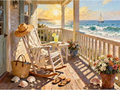 tigdtiu Beach Paint by Numbers Kit for Adults Beginners, Landscape Adult Paint by Number Kits on Canvas, DIY Acrylic Oil Easy Painting by Numbers for Home Wall Decor 16X20 inch in Saudi Arabia