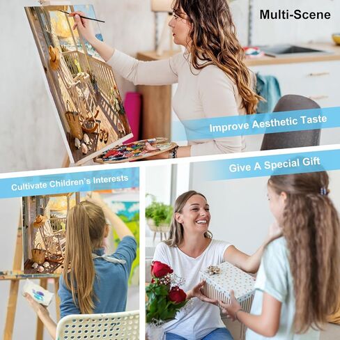 tigdtiu Beach Paint by Numbers Kit for Adults Beginners, Landscape Adult Paint by Number Kits on Canvas, DIY Acrylic Oil Easy Painting by Numbers for Home Wall Decor 16X20 inch in Saudi Arabia