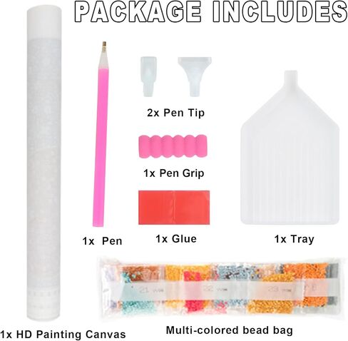AQMMID Diamond Painting Kits for Adults, A Peaceful Garden Full Drill Diamond Art Kits for Beginners,Round 5D DIY Diamond Dots Paintings, Diamonds Pictures Gem Art and Crafts Home Decor Gift in Kuwait