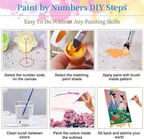 Gearock Paint by Numbers Kit for Adults, Funny Ducks with Sunglasses, Wine & Cheese, Easy DIY Acrylic Painting Set for Beginners, Wine Lover Gift, 16x20 Inch in Saudi Arabia