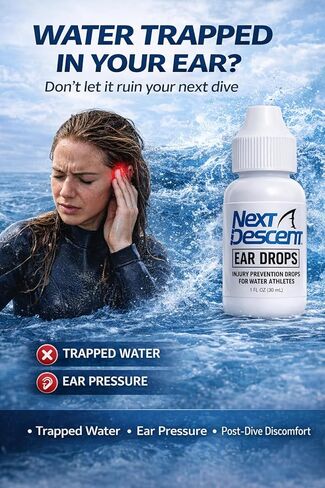 Ear Drops, Injury Prevention Drops for Water Sport Athletes, Helps Prevent Swimmer's Ear in Saudi Arabia