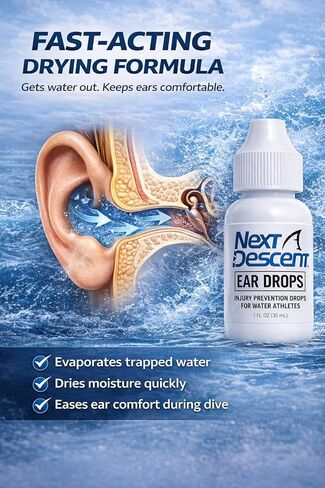 Ear Drops, Injury Prevention Drops for Water Sport Athletes, Helps Prevent Swimmer's Ear in Saudi Arabia
