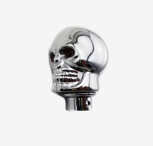 Silver Chrome Skull Stick Shift Knob LED Lights Gear Shift Knob Manual Handle Shifter Knobs - Blue Eyes in Saudi Arabia