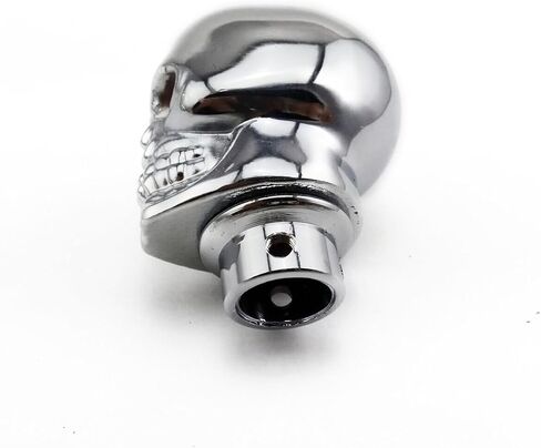 Silver Chrome Skull Stick Shift Knob LED Lights Gear Shift Knob Manual Handle Shifter Knobs - Blue Eyes in Saudi Arabia