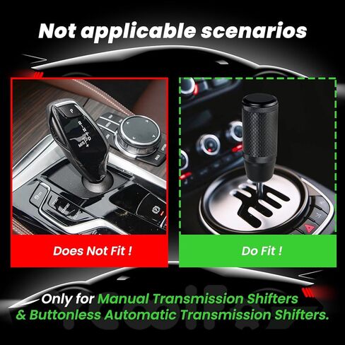 Weighted Shift Knob for Automatic and Speed Manual Cars, 3.15" Stick Shifter Snobs, with 4 Alloy Adapters M8 M10 M12 x 1.25, M10x1.5 (Black) in Saudi Arabia