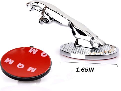3D Fit Jaguar Gear Shift Knob Cover Decoration Trim Sticke Cover Button Decals Car Jaguar Accessories (Knob Cover-Silver) in Kuwait