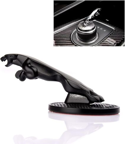 3D Fit Jaguar Gear Shift Knob Cover Decoration Trim Sticke Cover Button Decals Car Jaguar Accessories (Knob Cover-Silver) in Kuwait