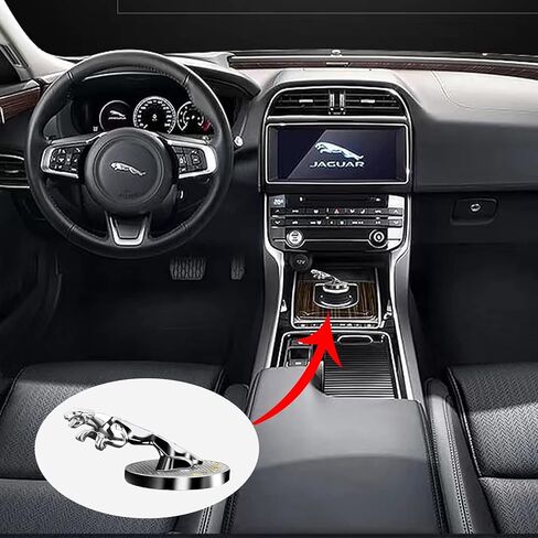 3D Fit Jaguar Gear Shift Knob Cover Decoration Trim Sticke Cover Button Decals Car Jaguar Accessories (Knob Cover-Silver) in Kuwait