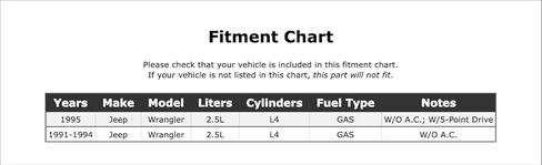 حزام اعوج متوافق مع جيب رانجلر 2.5L L4 GAS 1995 1994 1993 1992 1991 P-3578152 in Kuwait
