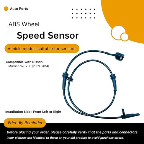 479101AA0A Front Left/Right ABS Wheel Speed Sensor Compatible with Nissan Murano 2009-2014 V6 3.5L – Replaces 47910-1AA0A, 47910-1AA0B in Saudi Arabia