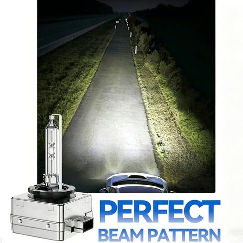 D1S HID Headlight Bulbs, 6000K Cold White, 2Pcs 35W D1S Bulb 66144 66140 85140 85415 85415C1 Replace HID Xenon Bulbs, Plug and Play in Saudi Arabia