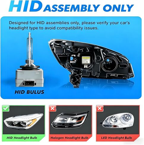 D1S HID Headlight Bulbs, 6000K Cold White, 2Pcs 35W D1S Bulb 66144 66140 85140 85415 85415C1 Replace HID Xenon Bulbs, Plug and Play in Saudi Arabia