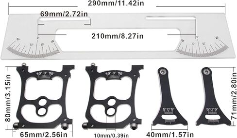 Aluminum RC CarSetup Station, 1/10 1/12 Pan Car Alignment Rack Tool, Adjustable Camber Toe & Slip Angle Gauge, Professional RC Tuning Maintenance in Saudi Arabia