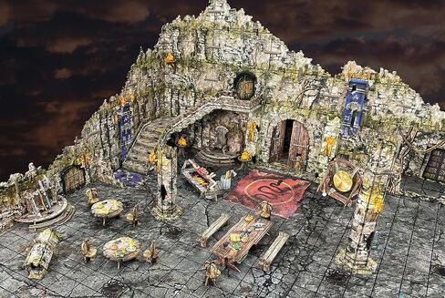 Battle Systems Fantasy Dungeon Terrain Great Hall of Khaarastad Terrain Immersive Scenery for D&D DND Maladum Pathfinder RPGs Full Color Heavy Duty Cardstock Printed Both Sides in Saudi Arabia