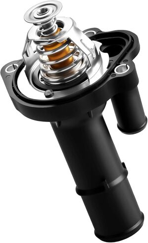 Engine Coolant Thermostat Housing Assembly Compatible With 2007-2017 Mazda 3, 5, MX-5 Miata, Ford Focus, Fusion, Escape Taurus, Lincoln MKZ, MKC, MKT - Replaces LF7015170, 902-682 in Kuwait