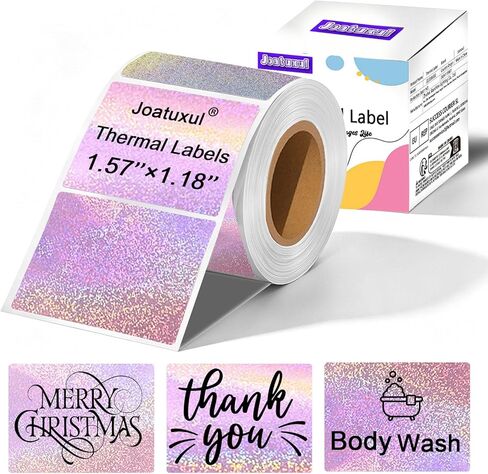 1.57"x1.18"(40x30mm) Holographic Thermal Labels, Compatible with M110/M100/M220/M221/M108/T50M Pro, Name Labels for Kids/School, for Barcode/Logo/Business/Home, 230 PCS/Roll, Pink in Saudi Arabia