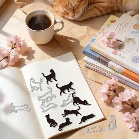 EVERJOYCRAFT 4 Pack 35 Styles Cute Cat Metal Cutting Dies Cuts for Card Making Carbon Steel Die Cuts Stencils for DIY Scrapbooking Photo Album Decoration Embossing Paper Cards Crafting Supplies in Saudi Arabia