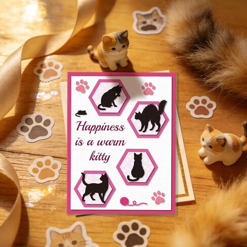 EVERJOYCRAFT 4 Pack 35 Styles Cute Cat Metal Cutting Dies Cuts for Card Making Carbon Steel Die Cuts Stencils for DIY Scrapbooking Photo Album Decoration Embossing Paper Cards Crafting Supplies in Saudi Arabia