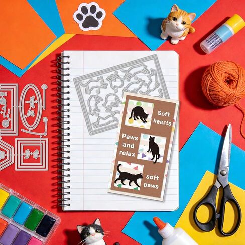 EVERJOYCRAFT 4 Pack 35 Styles Cute Cat Metal Cutting Dies Cuts for Card Making Carbon Steel Die Cuts Stencils for DIY Scrapbooking Photo Album Decoration Embossing Paper Cards Crafting Supplies in Saudi Arabia