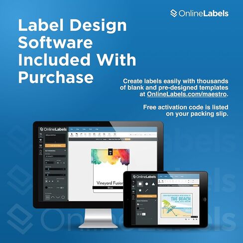 ملصقات مستطيلة مقاس 11 بوصة × 17 بوصة من OnlineLabels - دائمة، قياسية بيضاء غير لامعة - للشحن والتعبئة والتنظيم - 100 ورقة - 100 ملصق - نفث الحبر/الليزر in Kuwait